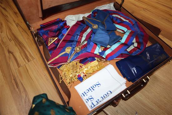 A quantity of Masonic regalia